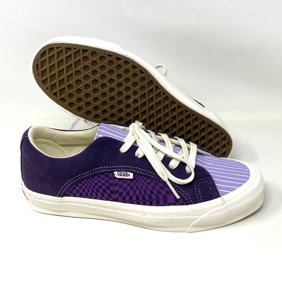 VANS OG LAMPIN LX Suede Canvas Violet Blue White Low Men’s Sneakers VN0A45J62SY - Picture 8 of 10